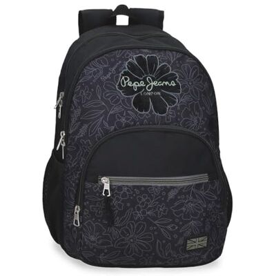 Pepe Jeans Eloise Sac à Dos Double Compartiment Adaptable au Trolley Ordinateur Portable 15,6 Pouces Noir 32x44x22 cm Polyester 30,98L by Joumma Bags Pepe Jeans Eloise Sac à Dos Double Compartiment Adaptable au Trolley Ordinateur Portable 15,6 Pouces Noir 32x44x22 cm Polyester 30,98L by Joumma Bags