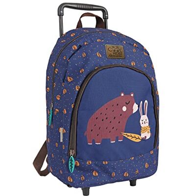 PERLETTI Sac a Dos Enfant Imprimés Animaliers Ecole Maternelle avec Roues Sac à Roulettes Fille Garcon Léger Détails Réfléchissants Cartable Coloré Haute Qualité pour Voyage 36x25x15 (Ours) PERLETTI Sac a Dos Enfant Imprimés Animaliers Ecole Maternelle avec Roues Sac à Roulettes Fille Garcon Léger Détails Réfléchissants Cartable Coloré Haute Qualité pour Voyage 36x25x15 (Ours)