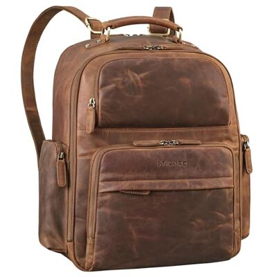 STILORD "Sigmund" Sac a Dos Ordinateur 17 Pouces Cuir Sac a Dos Business Homme et Femme Sac a Dos College Backpack Sac de Travail Cuir Véritable Couleur:marron moyen STILORD "Sigmund" Sac a Dos Ordinateur 17 Pouces Cuir Sac a Dos Business Homme et Femme Sac a Dos College Backpack Sac de Travail Cuir Véritable Couleur:marron moyen