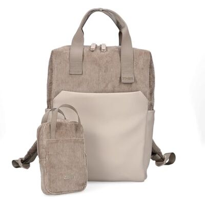 Zwei LOU LUR130 Sac à dos unisexe pour ordinateur portable avec compartiment rembourré pour ordinateur portable et de nombreux compartiments, avec pochette pour téléphone portable assortie à l'avant Zwei LOU LUR130 Sac à dos unisexe pour ordinateur portable avec compartiment rembourré pour ordinateur portable et de nombreux compartiments, avec pochette pour téléphone portable assortie à l'avant
