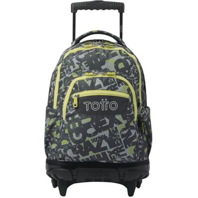 Totto Sac à dos scolaire à roulettes, modèle Renglones, capacité 26,21 litres, poche pour PC 14", poche bouteille, bretelles en S pour plus de confort, résistant, Texgrunge, 32 x 45.5 x 18 Totto Sac à dos scolaire à roulettes, modèle Renglones, capacité 26,21 litres, poche pour PC 14", poche bouteille, bretelles en S pour plus de confort, résistant, Texgrunge, 32 x 45.5 x 18