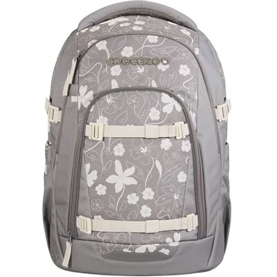 Coocazoo Mate Sac à dos d'écolier ergonomique et réglable en hauteur et en taille avec sangle de poitrine et ceinture abdominale, Vanilla Bloom Gris, Vanilla Bloom Coocazoo Mate Sac à dos d'écolier ergonomique et réglable en hauteur et en taille avec sangle de poitrine et ceinture abdominale, Vanilla Bloom Gris, Vanilla Bloom