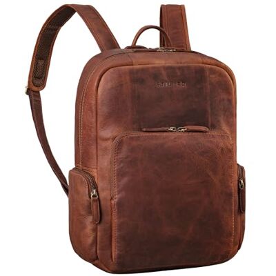 STILORD "Florian" Spacieux Sac à Dos en Cuir Homme pour Ordinateur 16 Pouces Vintage Sac à Dos Femme Chic Grand Backpack Homme Travail Cuir Véritable Couleur:kara cognac STILORD "Florian" Spacieux Sac à Dos en Cuir Homme pour Ordinateur 16 Pouces Vintage Sac à Dos Femme Chic Grand Backpack Homme Travail Cuir Véritable Couleur:kara cognac