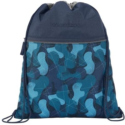 Coocazoo Sac de gym avec poche zippée et cordon de serrage, éléments réfléchissants, passants pour fixation au sac à dos d'écolier, 10 litres, à partir de la 3e classe, Cloudy Camou, Sac à dos Coocazoo Sac de gym avec poche zippée et cordon de serrage, éléments réfléchissants, passants pour fixation au sac à dos d'écolier, 10 litres, à partir de la 3e classe, Cloudy Camou, Sac à dos