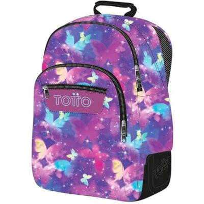 Totto Tempera Sac à dos scolaire unisexe pour enfants, Star Butterfly Glitter, 33 x 44 x 13.5, Fancy Totto Tempera Sac à dos scolaire unisexe pour enfants, Star Butterfly Glitter, 33 x 44 x 13.5, Fancy