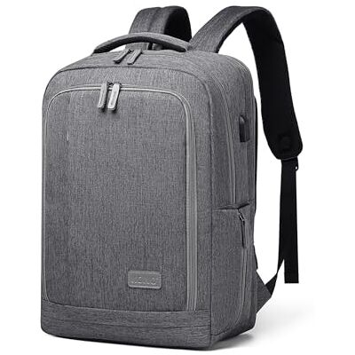 Kono Sac à dos pour ordinateur portable 17,3" Sac à dos de voyage pour homme et femme Sac à dos de travail pour homme, gris, L, Décontracté Kono Sac à dos pour ordinateur portable 17,3" Sac à dos de voyage pour homme et femme Sac à dos de travail pour homme, gris, L, Décontracté