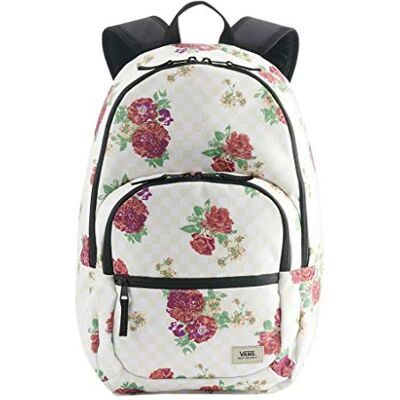 Vans Motivee 3-B Grand sac à dos pour ordinateur portable Motif floral Blanc Vans Motivee 3-B Grand sac à dos pour ordinateur portable Motif floral Blanc