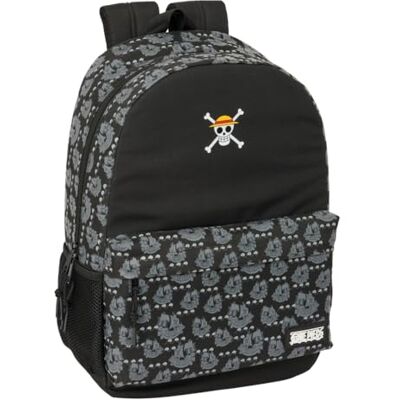 safta One Piece Pirates Sac à dos scolaire pour enfants, idéal pour les enfants de différents âges, confortable et polyvalent, qualité et résistance, 30 x 14 x 46 cm, Noir, M, Décontracté safta One Piece Pirates Sac à dos scolaire pour enfants, idéal pour les enfants de différents âges, confortable et polyvalent, qualité et résistance, 30 x 14 x 46 cm, Noir, M, Décontracté