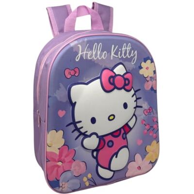 CARTOON Sac à dos de maternelle 3D 32 cm avec bretelles rembourrées, Hello Kitty, 32 cm, Décontracté CARTOON Sac à dos de maternelle 3D 32 cm avec bretelles rembourrées, Hello Kitty, 32 cm, Décontracté
