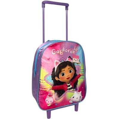 CARTOON Sac à dos avec trolley sac pour la maternelle sac à dos 28 cm avec roues et poignée extensible, Gabby's Dollhouse, 28 cm CARTOON Sac à dos avec trolley sac pour la maternelle sac à dos 28 cm avec roues et poignée extensible, Gabby's Dollhouse, 28 cm
