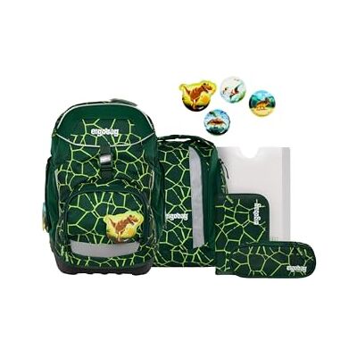 ergobag Lot de 6 cartables ergonomiques flexibles pour l'école primaire pour filles et garçons, Bärrex Vert, Einheitsgröße, Ensemble cartable ergobag Lot de 6 cartables ergonomiques flexibles pour l'école primaire pour filles et garçons, Bärrex Vert, Einheitsgröße, Ensemble cartable