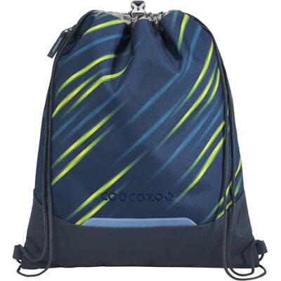 Coocazoo Sac de gym avec poche zippée et cordon de serrage, éléments réfléchissants, boucle de fixation pour sac à dos d'écolier, 10 litres, 3ème classe, Fast Lime Noir/bleu, Fast Lime Coocazoo Sac de gym avec poche zippée et cordon de serrage, éléments réfléchissants, boucle de fixation pour sac à dos d'écolier, 10 litres, 3ème classe, Fast Lime Noir/bleu, Fast Lime