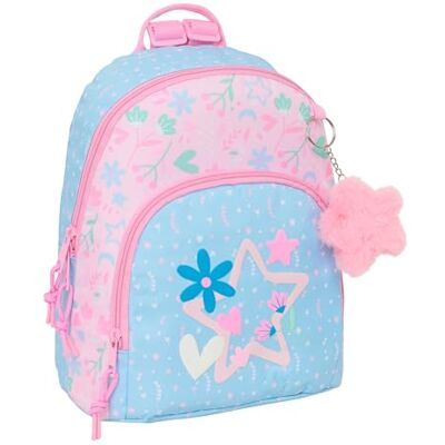 safta BLACKFIT8 SMILE Mini sac à dos pour un usage quotidien, idéal pour les enfants de différents âges, confortable et polyvalent, qualité et résistance, 25 x 13 x 30 cm, Bleu clair/rose clair, M safta BLACKFIT8 SMILE Mini sac à dos pour un usage quotidien, idéal pour les enfants de différents âges, confortable et polyvalent, qualité et résistance, 25 x 13 x 30 cm, Bleu clair/rose clair, M