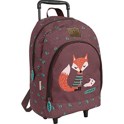 PERLETTI Sac a Dos Enfant Imprimés Animaliers Ecole Maternelle avec Roues Sac à Roulettes Fille Garcon Léger Détails Réfléchissants Cartable Coloré Haute Qualité pour Voyage 36x25x15 (Renard) PERLETTI Sac a Dos Enfant Imprimés Animaliers Ecole Maternelle avec Roues Sac à Roulettes Fille Garcon Léger Détails Réfléchissants Cartable Coloré Haute Qualité pour Voyage 36x25x15 (Renard)