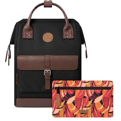 Cabaïa CABAIA Sac à Dos Adventurer Managua Medium 18L Déperlant Compartiment Ordinateur Portable 13" 2 Poches Certifié Vegan Sac Voyage, Affaires, École pour Homme et Femme Noir Cabaïa CABAIA Sac à Dos Adventurer Managua Medium 18L Déperlant Compartiment Ordinateur Portable 13" 2 Poches Certifié Vegan Sac Voyage, Affaires, École pour Homme et Femme Noir