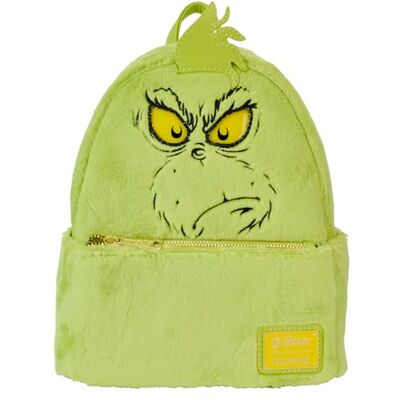 Loungefly Dr Seuss Plush Grinch Mini sac à dos lumineux Cosplay, multicolore, taille unique Loungefly Dr Seuss Plush Grinch Mini sac à dos lumineux Cosplay, multicolore, taille unique