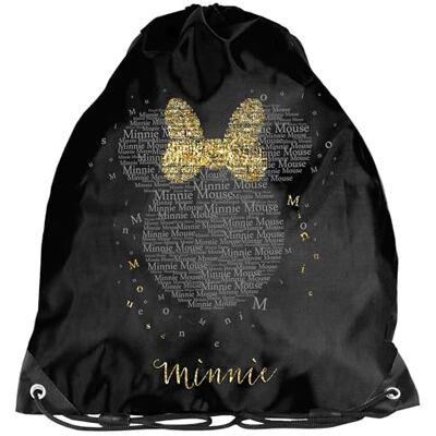 PASO Sac de gym pour enfant 36 x 32 cm Minnie Mouse Gris PASO Sac de gym pour enfant 36 x 32 cm Minnie Mouse Gris