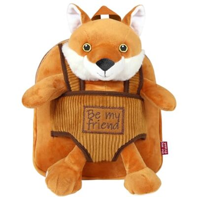 PERLETTI Petit Sac à Dos Renard Peluche pour Enfant Fillette Fils 3 4 5 Ans Cartable Réversible et Doudou Animal Amovible pour École Maternelle Sacoche Doux Tout Petits 22x25x3cm (Renard) PERLETTI Petit Sac à Dos Renard Peluche pour Enfant Fillette Fils 3 4 5 Ans Cartable Réversible et Doudou Animal Amovible pour École Maternelle Sacoche Doux Tout Petits 22x25x3cm (Renard)