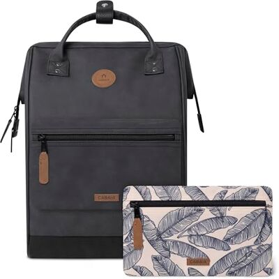 Cabaïa CABAIA Sac à Dos Adventurer Le Havre Maxi 23L Déperlant Compartiment Ordinateur Portable 15" 2 Poches Certifié Vegan Sac Voyage, Affaires, École pour Homme et Femme Noir Cabaïa CABAIA Sac à Dos Adventurer Le Havre Maxi 23L Déperlant Compartiment Ordinateur Portable 15" 2 Poches Certifié Vegan Sac Voyage, Affaires, École pour Homme et Femme Noir