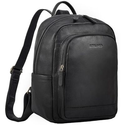 STILORD "Clarissa" Sac à Dos en Cuir Femme Moyen pour Tablette 13" Daypack Ville Élégant Sacs à Dos de Travail et Quotidien Backpack en Cuir Véritable Couleur:noir STILORD "Clarissa" Sac à Dos en Cuir Femme Moyen pour Tablette 13" Daypack Ville Élégant Sacs à Dos de Travail et Quotidien Backpack en Cuir Véritable Couleur:noir