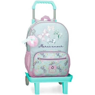 Enso Merci Amour Sac à dos scolaire avec chariot vert 30 x 38 x 12 cm Polyester, bleu, Talla única, Sac à dos scolaire avec chariot Enso Merci Amour Sac à dos scolaire avec chariot vert 30 x 38 x 12 cm Polyester, bleu, Talla única, Sac à dos scolaire avec chariot