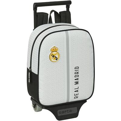 safta Real Madrid 1ère équipe 24/25 Sac à dos de crèche avec chariot, idéal pour les enfants de différents âges, confortable et polyvalent, qualité et résistance, 22 x 10 x 27 cm, couleur safta Real Madrid 1ère équipe 24/25 Sac à dos de crèche avec chariot, idéal pour les enfants de différents âges, confortable et polyvalent, qualité et résistance, 22 x 10 x 27 cm, couleur