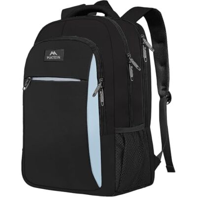 MATEIN Grand sac à dos homme, sacoche PC 18,4 pouces compatible TSA Sac à dos de voyage pour ordinateur portable antivol, cadeau pour voyage, bureau, plein air, bleu-noir MATEIN Grand sac à dos homme, sacoche PC 18,4 pouces compatible TSA Sac à dos de voyage pour ordinateur portable antivol, cadeau pour voyage, bureau, plein air, bleu-noir