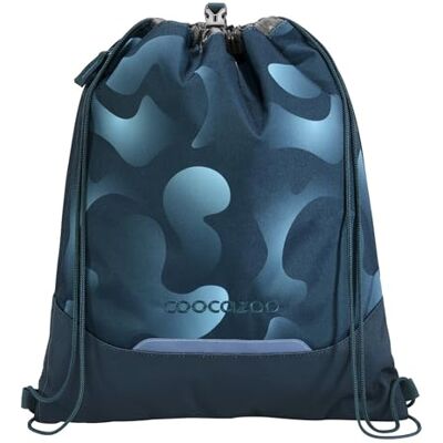 Coocazoo Sac de gym avec poche zippée et cordon de serrage, éléments réfléchissants, boucle de fixation pour sac à dos d'écolier, 10 litres, 3ème classe, Aqua Flow Bleu, Aqua Flow Coocazoo Sac de gym avec poche zippée et cordon de serrage, éléments réfléchissants, boucle de fixation pour sac à dos d'écolier, 10 litres, 3ème classe, Aqua Flow Bleu, Aqua Flow