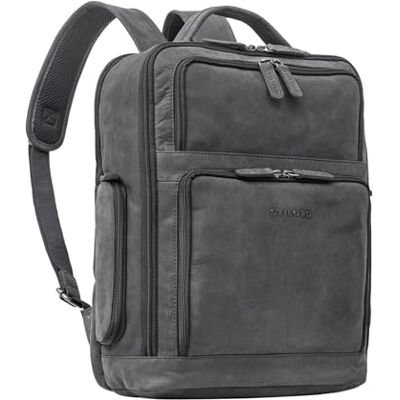 STILORD "Jayden" Sac à Dos Business Homme en Cuir Véritable Grand Sac Vintage avec Compartiment pour Ordinateur 15 16 17 Pouces pour Travail Université et Voyage Couleur:antracite STILORD "Jayden" Sac à Dos Business Homme en Cuir Véritable Grand Sac Vintage avec Compartiment pour Ordinateur 15 16 17 Pouces pour Travail Université et Voyage Couleur:antracite