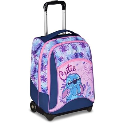 Seven Big Trolley Lilo & Stitch école fixe, violet, 2 en 1, double usage, chariot et sac à dos,école primaire, fille, aubergine, Taglia unica, Décontracté Seven Big Trolley Lilo & Stitch école fixe, violet, 2 en 1, double usage, chariot et sac à dos,école primaire, fille, aubergine, Taglia unica, Décontracté