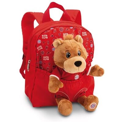 NICI Sac À Dos, 21 x 26 cm, Avec Peluche Au Motif D’ours Berni 25 cm, FC Bayern Munich, Rouge, Jouet En Peluche Amovible, Doux Et Moelleux, Pour La Maternelle, Pour Garçons Et Filles 61617 NICI Sac À Dos, 21 x 26 cm, Avec Peluche Au Motif D’ours Berni 25 cm, FC Bayern Munich, Rouge, Jouet En Peluche Amovible, Doux Et Moelleux, Pour La Maternelle, Pour Garçons Et Filles 61617