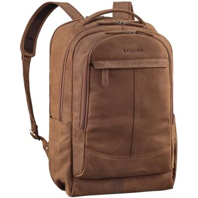 STILORD "Maxim" Grand Sac à Dos Homme Cuir Sac a Dos Ordi Portable 17-19 Pouces Backpack Antivol XL Sac Travail Sac a Dos Voyage Femme Cuir Véritable Couleur:tan marron scuro STILORD "Maxim" Grand Sac à Dos Homme Cuir Sac a Dos Ordi Portable 17-19 Pouces Backpack Antivol XL Sac Travail Sac a Dos Voyage Femme Cuir Véritable Couleur:tan marron scuro