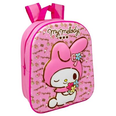 CARTOON Sac à dos de maternelle 3D 32 cm avec bretelles rembourrées, My Melody, 32 cm, Décontracté CARTOON Sac à dos de maternelle 3D 32 cm avec bretelles rembourrées, My Melody, 32 cm, Décontracté