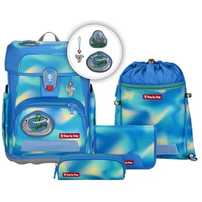 Step by Step Ensemble Cartable Cloud 5 pièces Tornister ergonomique avec réflecteurs, hauteur réglable avec ceinture abdominale, dès la 1ère classe, 19L, Ninja Zazu, Cartable pour l'école Step by Step Ensemble Cartable Cloud 5 pièces Tornister ergonomique avec réflecteurs, hauteur réglable avec ceinture abdominale, dès la 1ère classe, 19L, Ninja Zazu, Cartable pour l'école