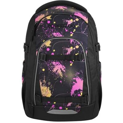 Coocazoo Mate Sac à dos d'écolier ergonomique et réglable en hauteur et en taille avec sangle de poitrine et ceinture abdominale, Colour Drift Noir, Colour Drift Coocazoo Mate Sac à dos d'écolier ergonomique et réglable en hauteur et en taille avec sangle de poitrine et ceinture abdominale, Colour Drift Noir, Colour Drift