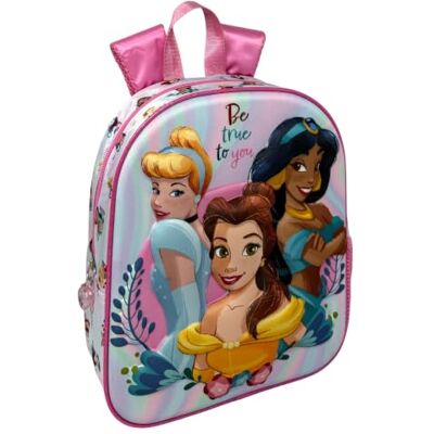 CARTOON Sac à dos 3D pour enfants 31 cm avec poche latérale, Princesses, 31 cm, Décontracté CARTOON Sac à dos 3D pour enfants 31 cm avec poche latérale, Princesses, 31 cm, Décontracté