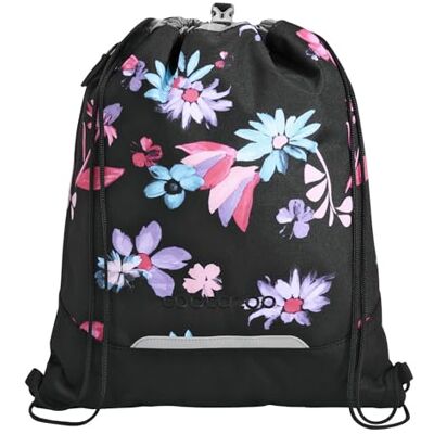 Coocazoo Sac de gym avec poche zippée et cordon de serrage, éléments réfléchissants, boucle de fixation pour sac à dos d'écolier, 10 litres, 3ème classe, Floral Artnight Noir/bleu, Floral Artnight Coocazoo Sac de gym avec poche zippée et cordon de serrage, éléments réfléchissants, boucle de fixation pour sac à dos d'écolier, 10 litres, 3ème classe, Floral Artnight Noir/bleu, Floral Artnight