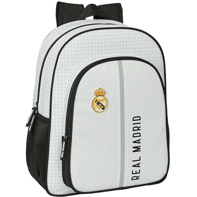 safta Real Madrid 1ère équipe 24/25 Sac à dos scolaire pour enfant, adaptable au chariot, idéal pour les enfants d'âge scolaire, confortable et polyvalent, qualité et résistance, 32 x 12 x 38 cm, couleur safta Real Madrid 1ère équipe 24/25 Sac à dos scolaire pour enfant, adaptable au chariot, idéal pour les enfants d'âge scolaire, confortable et polyvalent, qualité et résistance, 32 x 12 x 38 cm, couleur