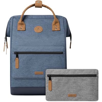 Cabaïa CABAIA Sac à Dos Adventurer Déperlant Compartiment Ordinateur Portable 2 Poches Certifié Vegan Sac Voyage, Affaires, École pour Homme et Femme Bleu Cabaïa CABAIA Sac à Dos Adventurer Déperlant Compartiment Ordinateur Portable 2 Poches Certifié Vegan Sac Voyage, Affaires, École pour Homme et Femme Bleu