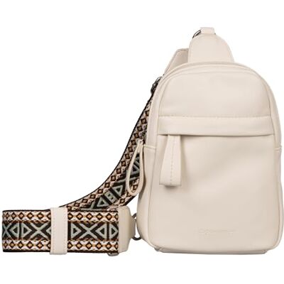 TOM TAILOR Palina Sling Bag Sac à dos pour femme Blanc Taille moyenne, Blanc., m, Moderne, Blanc., M, Moderne TOM TAILOR Palina Sling Bag Sac à dos pour femme Blanc Taille moyenne, Blanc., m, Moderne, Blanc., M, Moderne