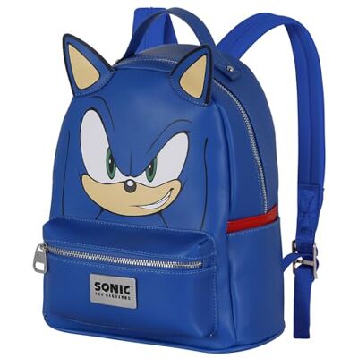 KARACTERMANIA Sega-Sonic Face-Heady Sac à dos, bleu, 15 x 24,5 x 29 cm, capacité 8 l, bleu, One Size, Heady Backpack Face KARACTERMANIA Sega-Sonic Face-Heady Sac à dos, bleu, 15 x 24,5 x 29 cm, capacité 8 l, bleu, One Size, Heady Backpack Face