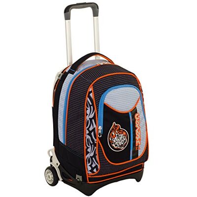 Seven Sac à roulettes New JACK TRIBAL BOY Noir SGANCIBLE et lavable École et voyage Seven Sac à roulettes New JACK TRIBAL BOY Noir SGANCIBLE et lavable École et voyage