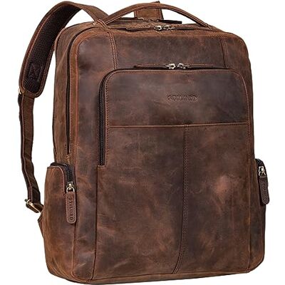 STILORD Sigrid Sac à dos intemporel en cuir véritable avec compartiment pour ordinateur portable 17" Sac à dos de travail pour femme et homme STILORD Sigrid Sac à dos intemporel en cuir véritable avec compartiment pour ordinateur portable 17" Sac à dos de travail pour femme et homme