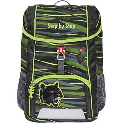 Step by Step Ensemble sac à dos pour enfant avec coussin de siège, mini course ergonomique avec sangle de poitrine amovible pour maternelle, maternelle, loisirs 13 l, Wild Cat Chiko Gris/vert/noir Step by Step Ensemble sac à dos pour enfant avec coussin de siège, mini course ergonomique avec sangle de poitrine amovible pour maternelle, maternelle, loisirs 13 l, Wild Cat Chiko Gris/vert/noir