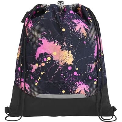Coocazoo Sac de gym avec poche zippée et cordon de serrage, éléments réfléchissants, boucle de fixation pour sac à dos d'écolier, 10 litres, 3ème classe, Colour Drift Noir, Colour Drift Coocazoo Sac de gym avec poche zippée et cordon de serrage, éléments réfléchissants, boucle de fixation pour sac à dos d'écolier, 10 litres, 3ème classe, Colour Drift Noir, Colour Drift