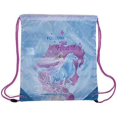 PASO Sac de gym pour enfant 36 x 32 cm La Reine des Neiges Bleu/bleu, M, Créateur PASO Sac de gym pour enfant 36 x 32 cm La Reine des Neiges Bleu/bleu, M, Créateur