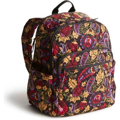 Vera Bradley Sac à dos Bancroft Büchertasche en coton pour femme, Midnight Garden Paisley, One Size, Sac à dos Bancroft en coton Vera Bradley Sac à dos Bancroft Büchertasche en coton pour femme, Midnight Garden Paisley, One Size, Sac à dos Bancroft en coton