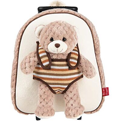 PERLETTI Sac à Roulette Scolaire Maternelle et Peluche Nounours Doux pour Enfant 3 4 5 Ans Sac à Dos Animal Amovibles pour Fils et Fillette Sacoche Garderie Petit Enfant 29x32x11 cm (Ours) PERLETTI Sac à Roulette Scolaire Maternelle et Peluche Nounours Doux pour Enfant 3 4 5 Ans Sac à Dos Animal Amovibles pour Fils et Fillette Sacoche Garderie Petit Enfant 29x32x11 cm (Ours)