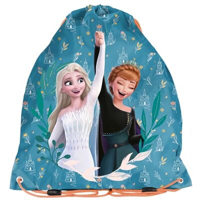 PASO Sac de gym pour enfant 36 x 32 cm La Reine des Neiges Turquoise PASO Sac de gym pour enfant 36 x 32 cm La Reine des Neiges Turquoise