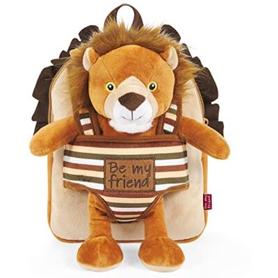 PERLETTI Petit Sac à Dos Lion Peluche pour Enfant Fillette Fils 3 4 5 Ans Cartable Réversible et Doudou Animal Amovible pour École Maternelle Sacoche Doux Tout Petits 22x25x3cm (Lion) PERLETTI Petit Sac à Dos Lion Peluche pour Enfant Fillette Fils 3 4 5 Ans Cartable Réversible et Doudou Animal Amovible pour École Maternelle Sacoche Doux Tout Petits 22x25x3cm (Lion)